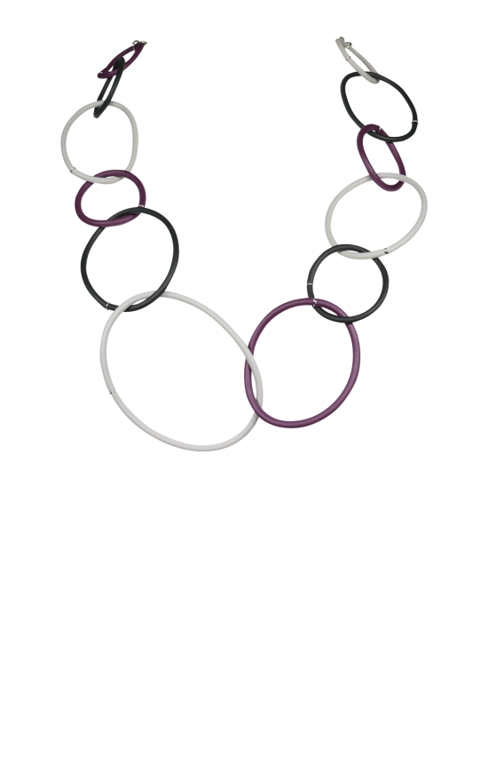 Linked Thin Loop Necklace product photo.