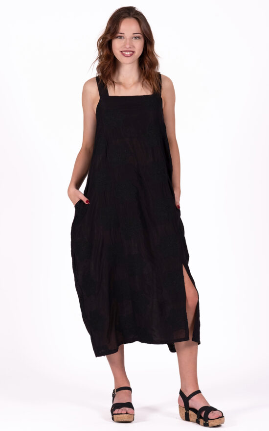 Gathered Strap Dress product photo.