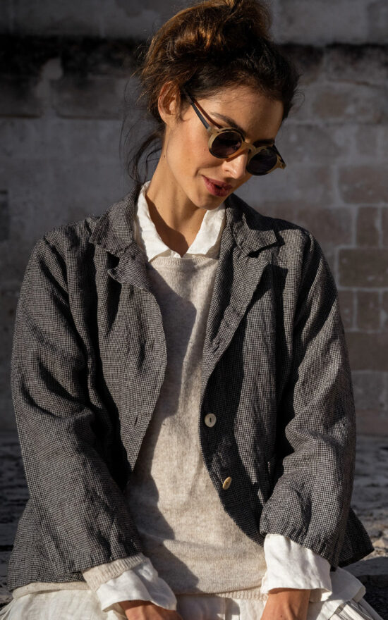 Oxford Jacket In Linen product photo.