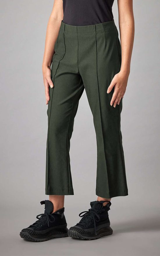 Pintuck 3 Qtr Flare Pant  product photo.