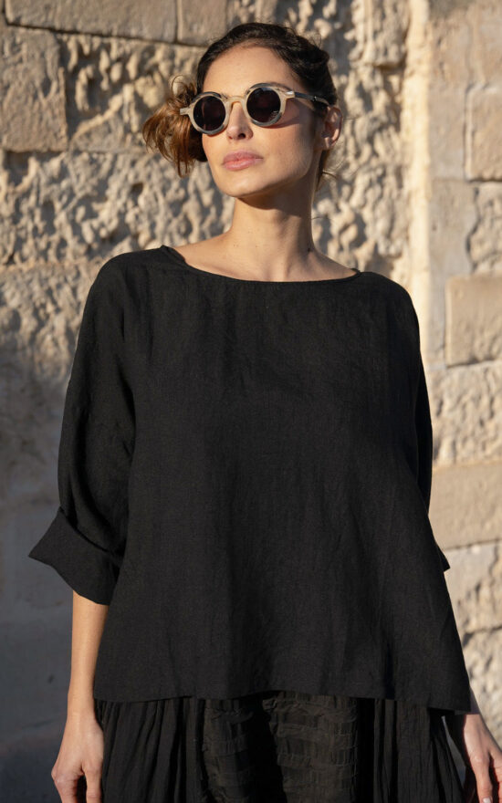 Paola Top In Linen product photo.
