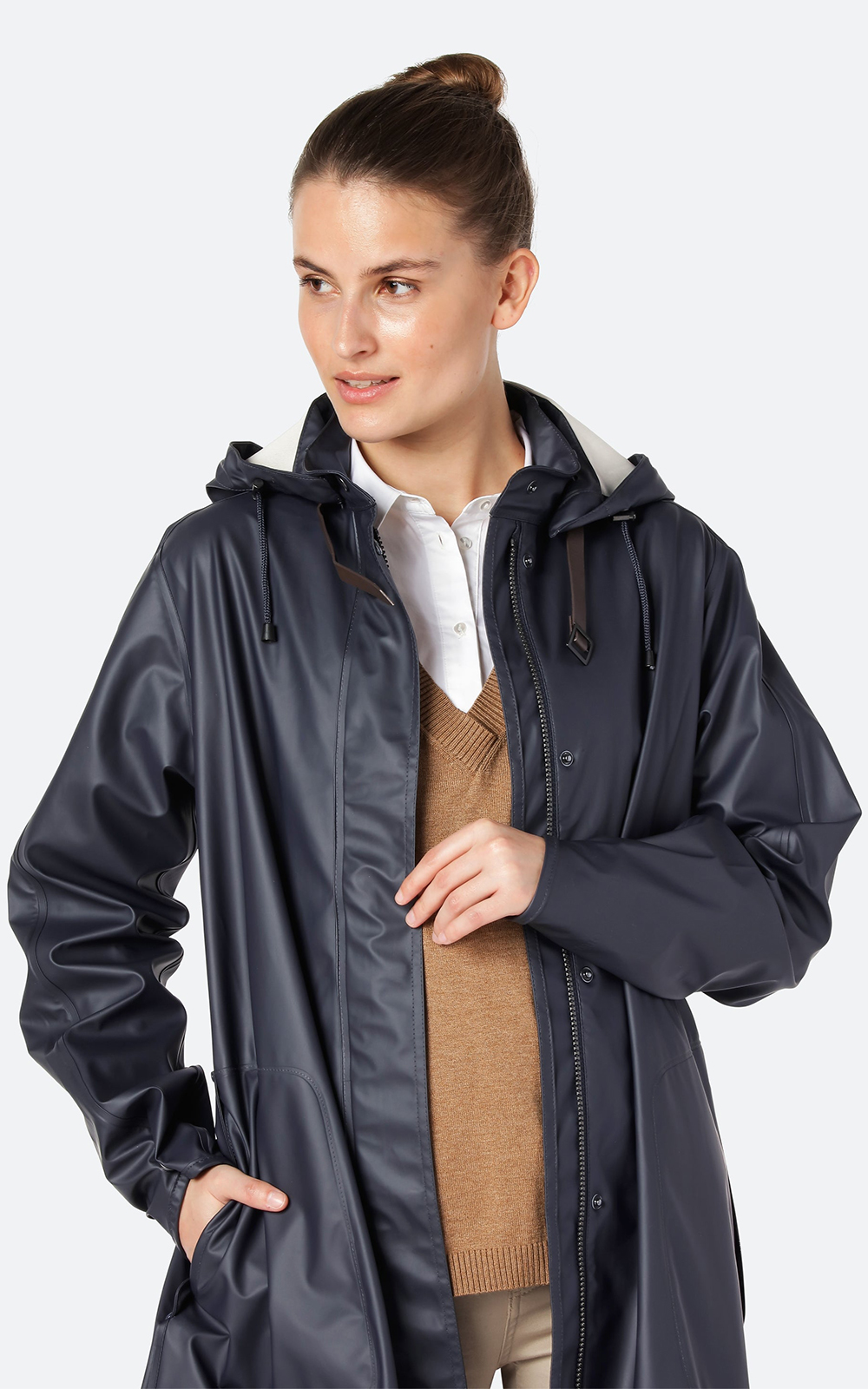 Sotho Long Jacket with Removable hood
