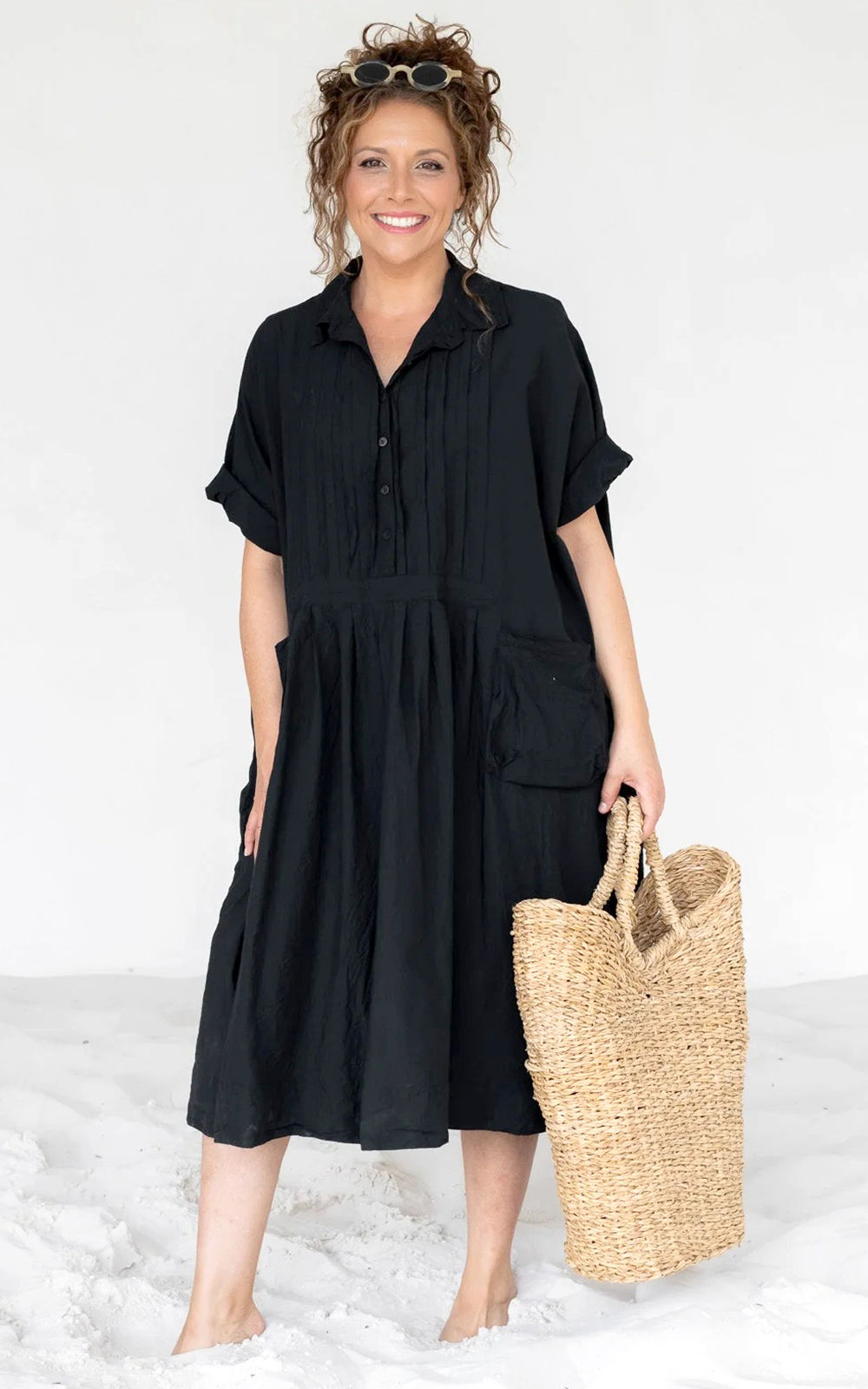 Romy Dress SS Paper Cotton product photo.
