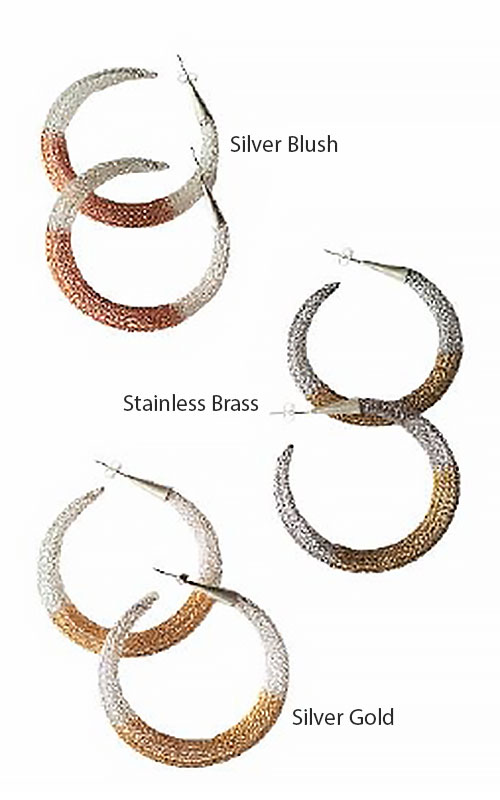 Bi Colour Hoop Earring product photo.