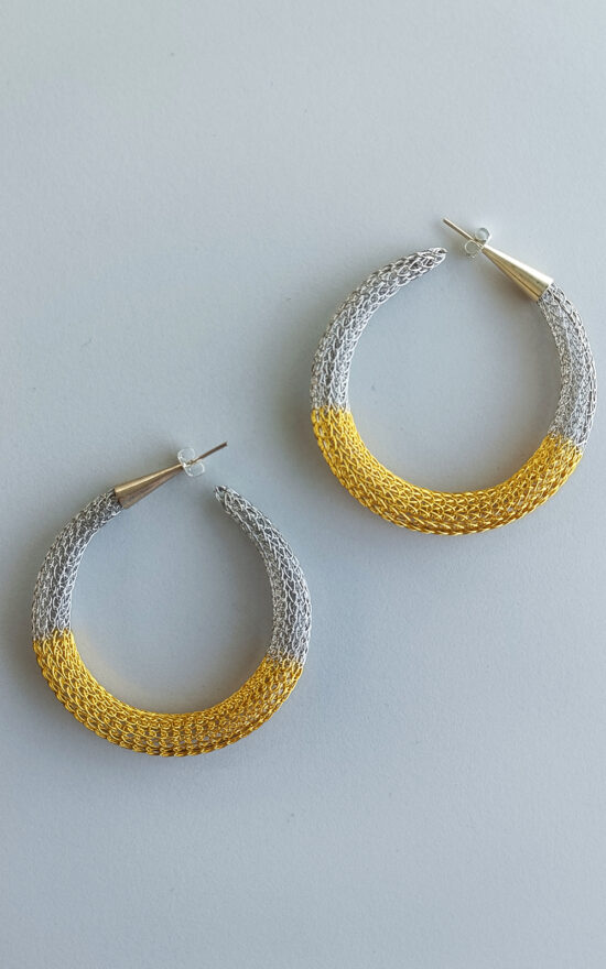 Bi Colour Hoop Earring product photo.