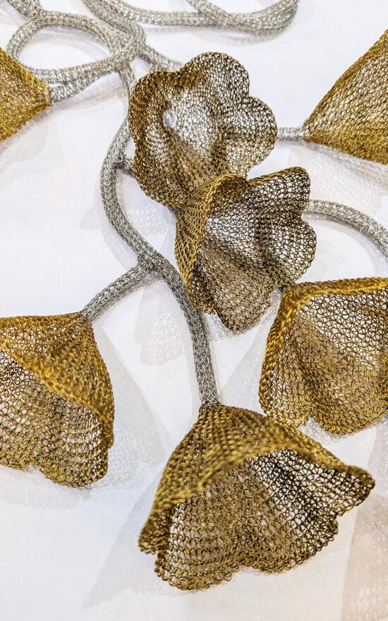 Flower Lariat Necklace product photo.