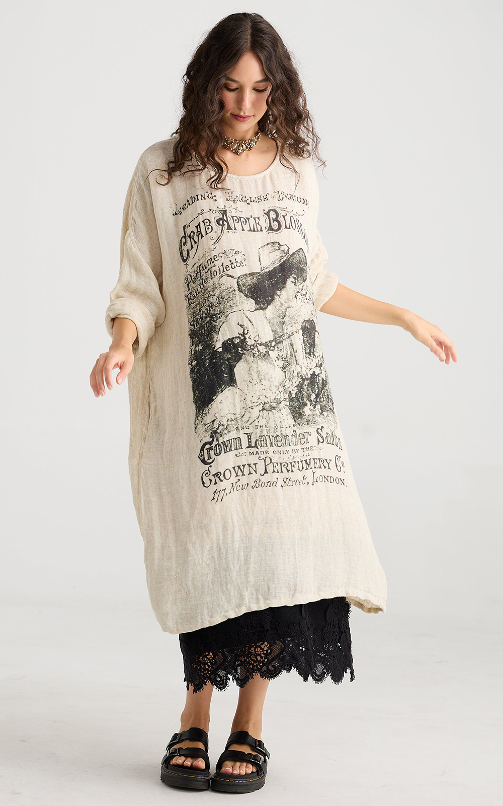 Secret Garden Linen Gauze Dress – Zebrano | Designer Clothing NZ