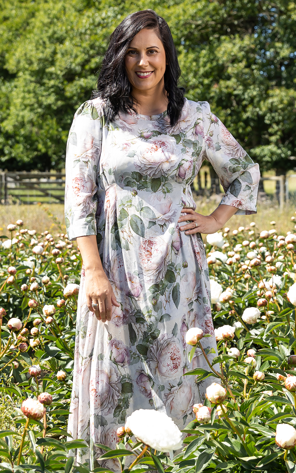 Plus Size Top Stitch Satin Georgette Woven Shirt Maxi Dress | Karen Millen