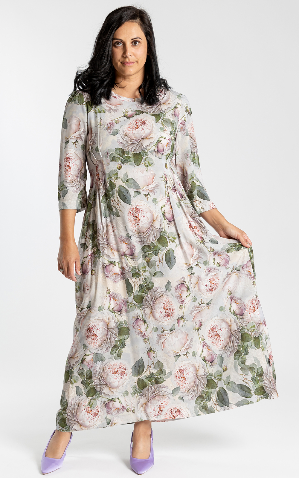 Pleated Dress Venice Rose product photo.