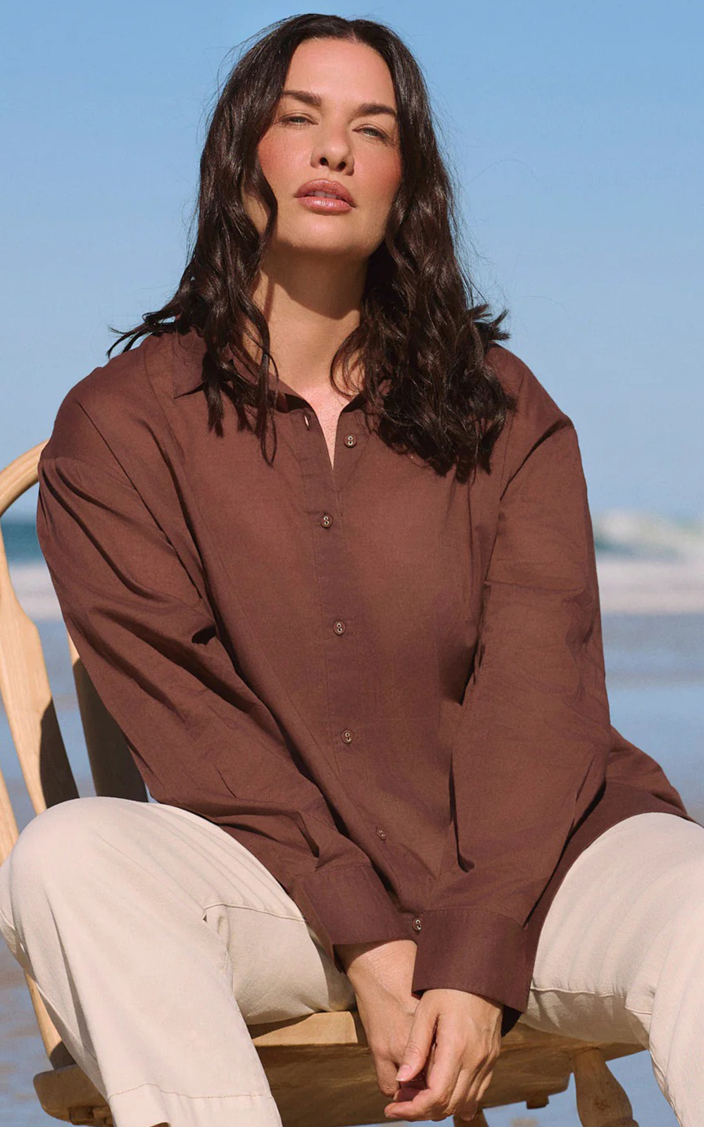 Raya Boxy Shirt product photo.
