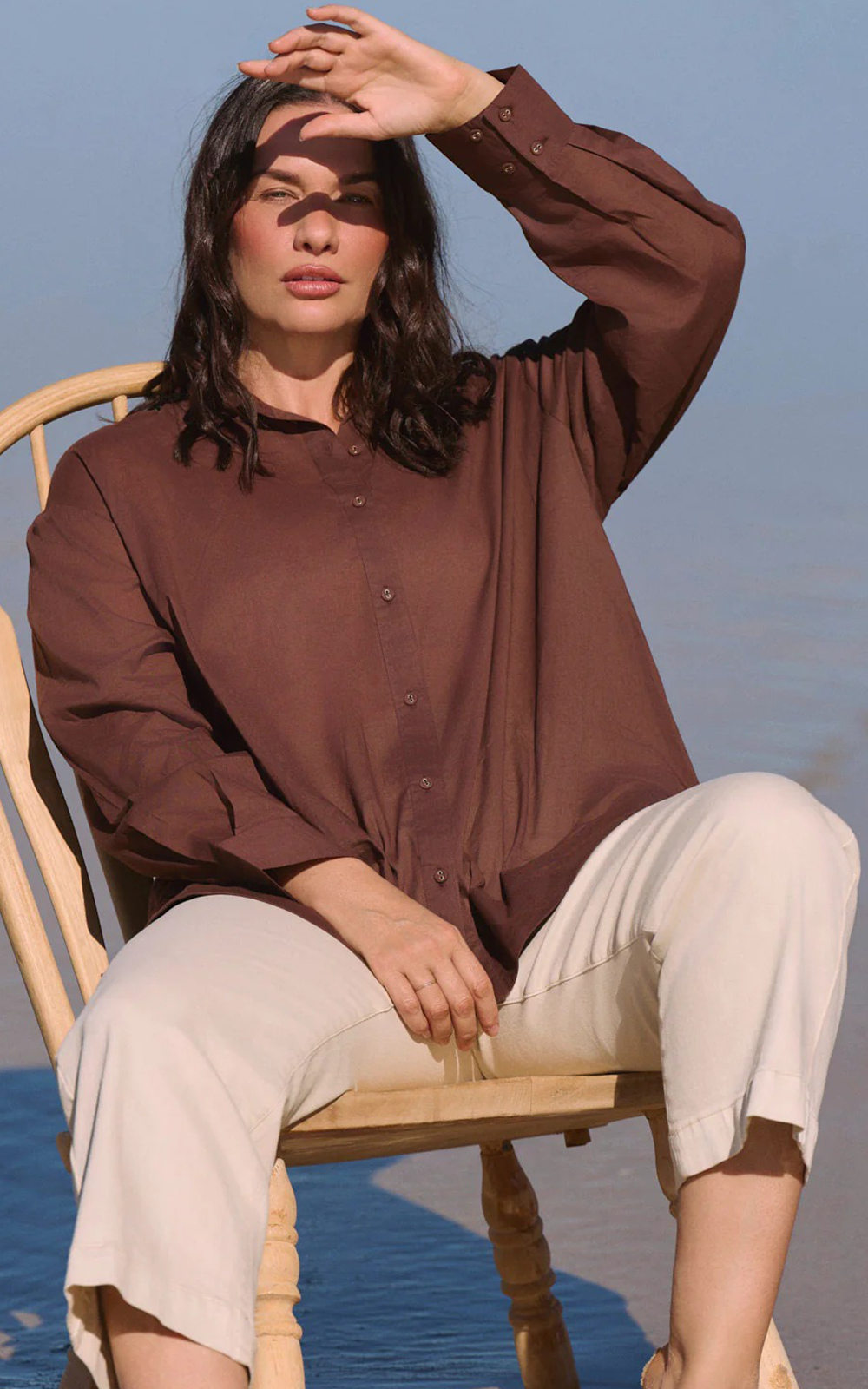Raya Boxy Shirt product photo.
