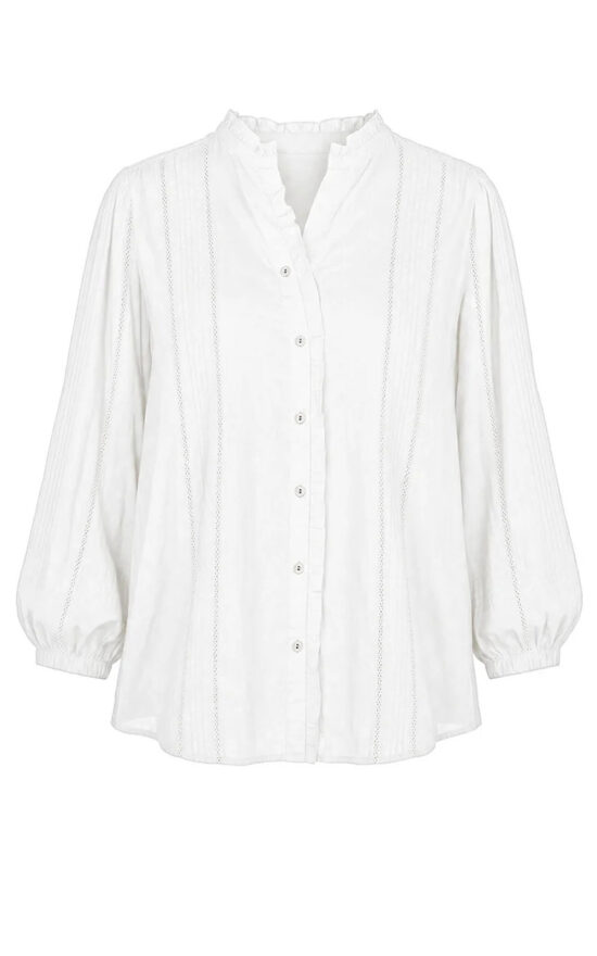 Harper Pintuck Blouse product photo.