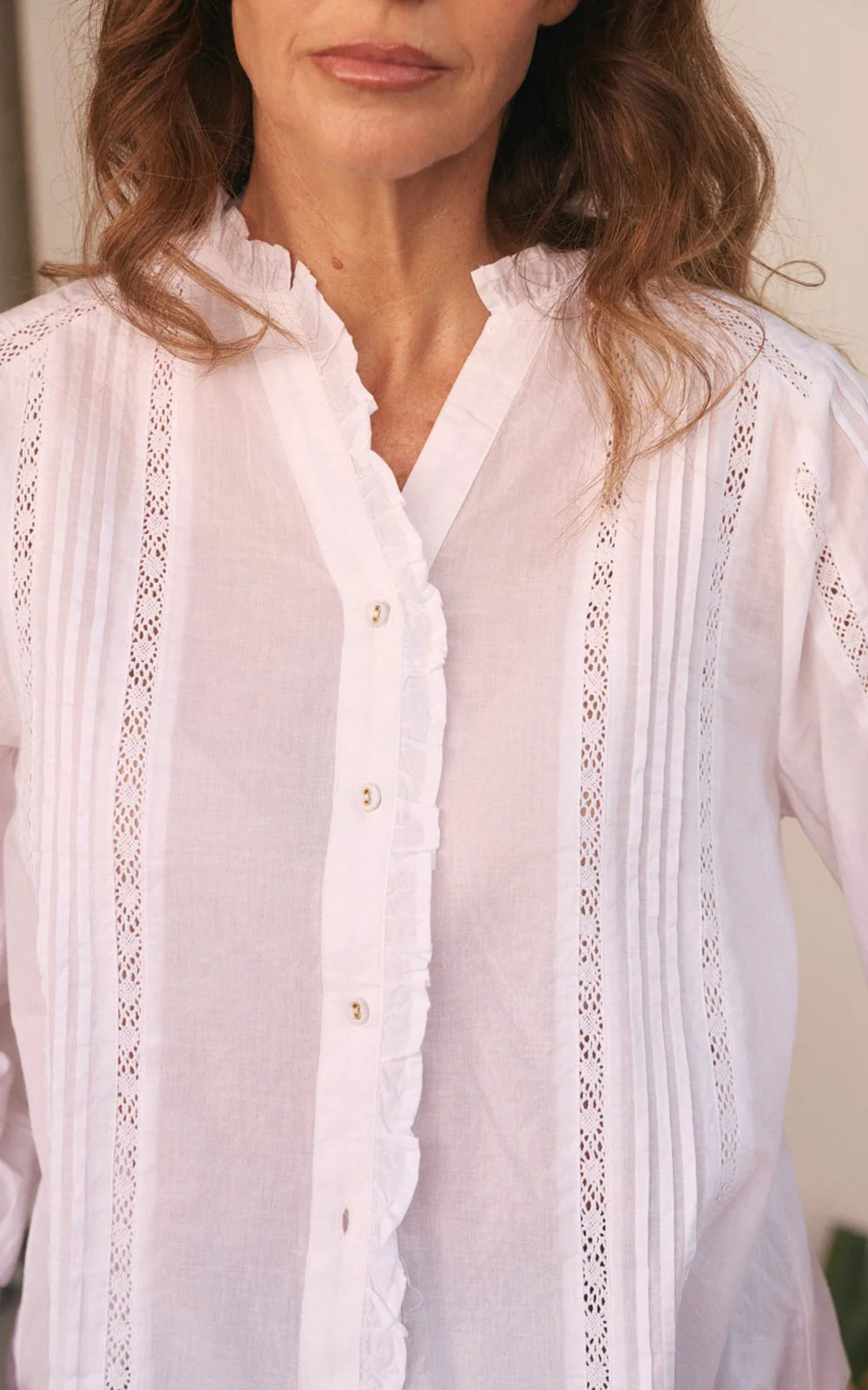 Harper Pintuck Blouse product photo.