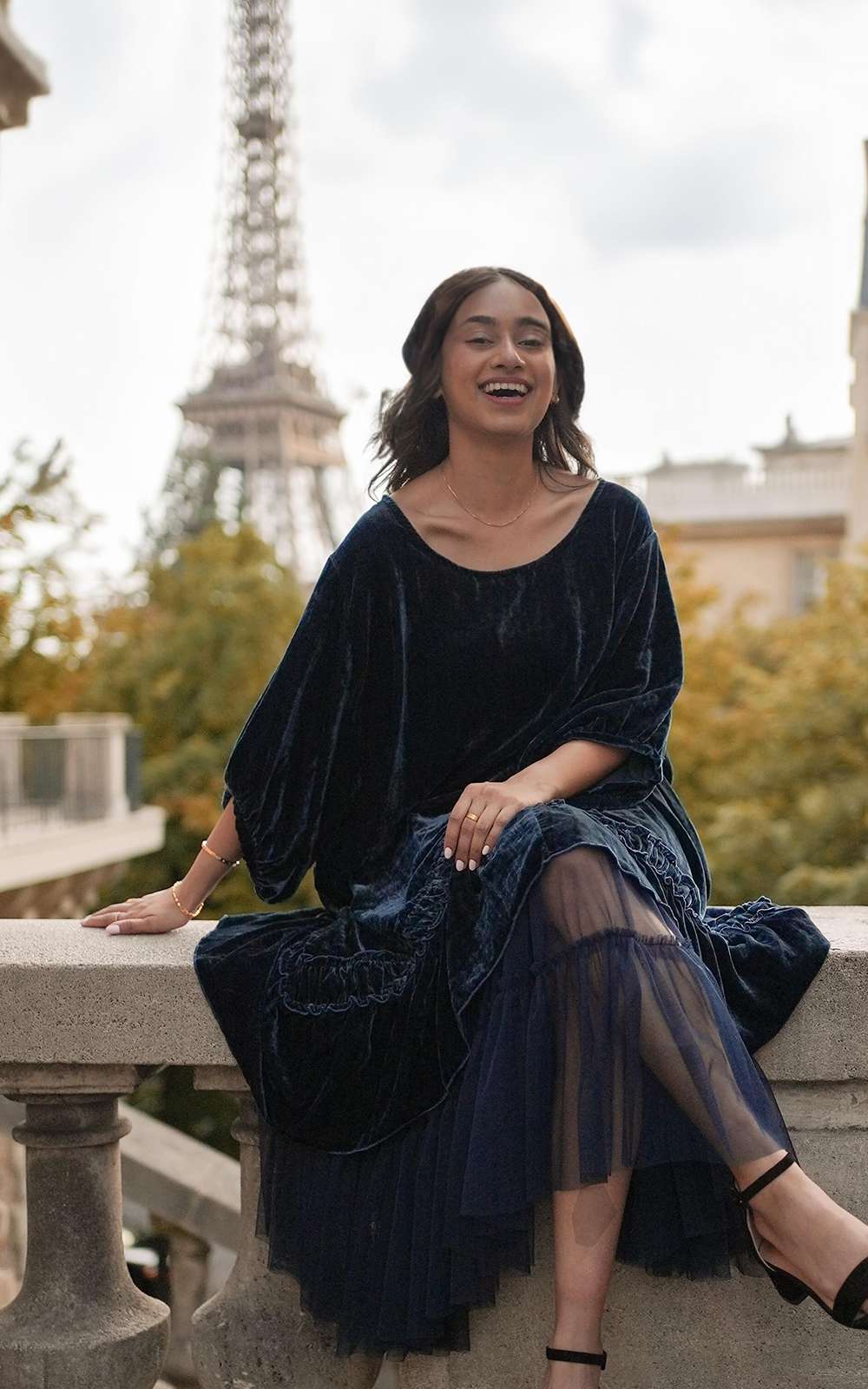 riv nobihiko JACARANDA DRESS (ネイビー) Violette Velvet Dress – Zebrano | Designer Clothing NZ