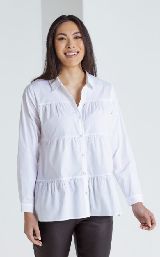 L/S Tiered Shirt product photo.