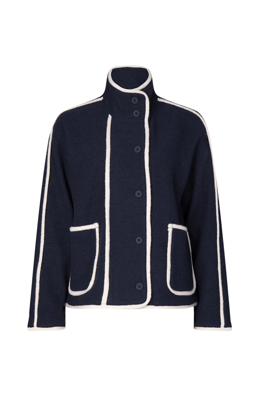 Contrast Boiled Wool Jacket product photo.