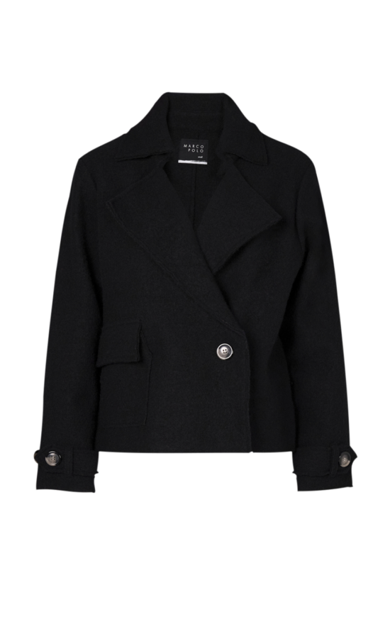 Cropped Boiled Wool Jacket product photo.