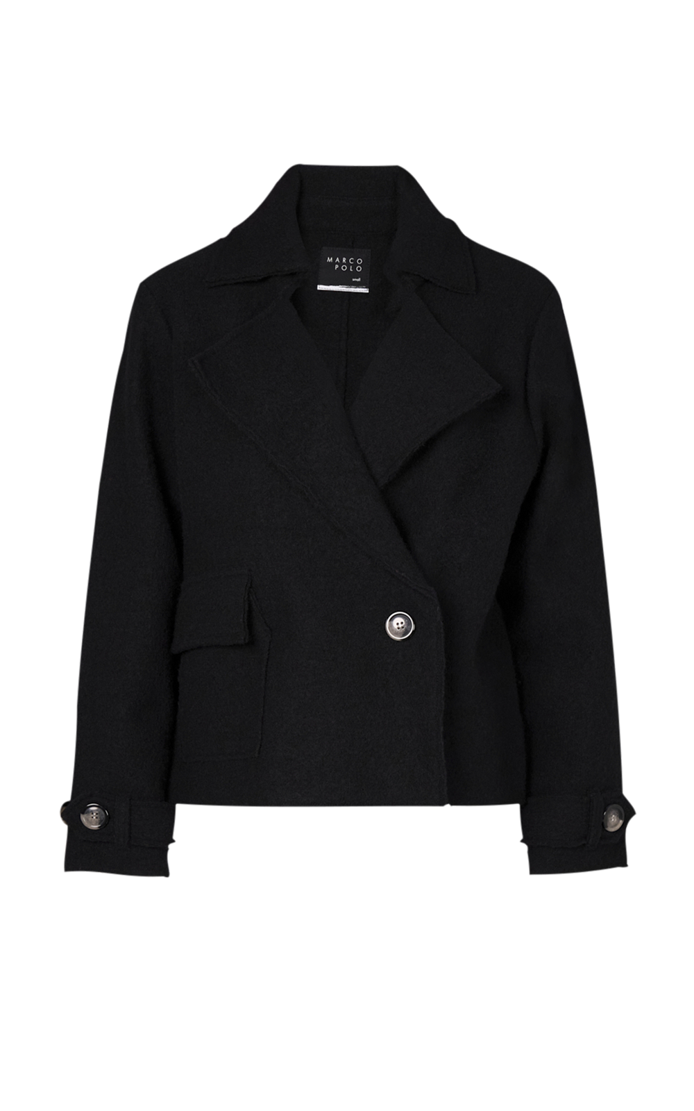 Cropped Boiled Wool Jacket product photo.