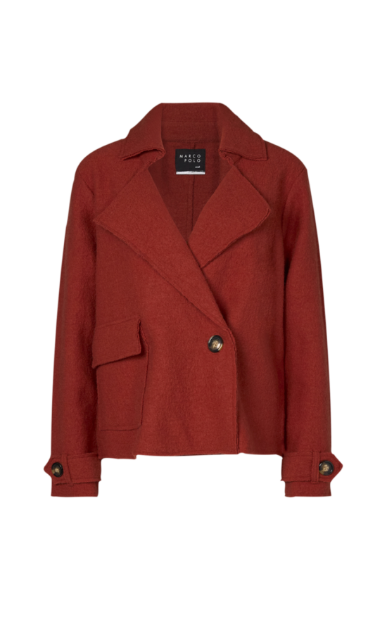 Cropped Boiled Wool Jacket product photo.
