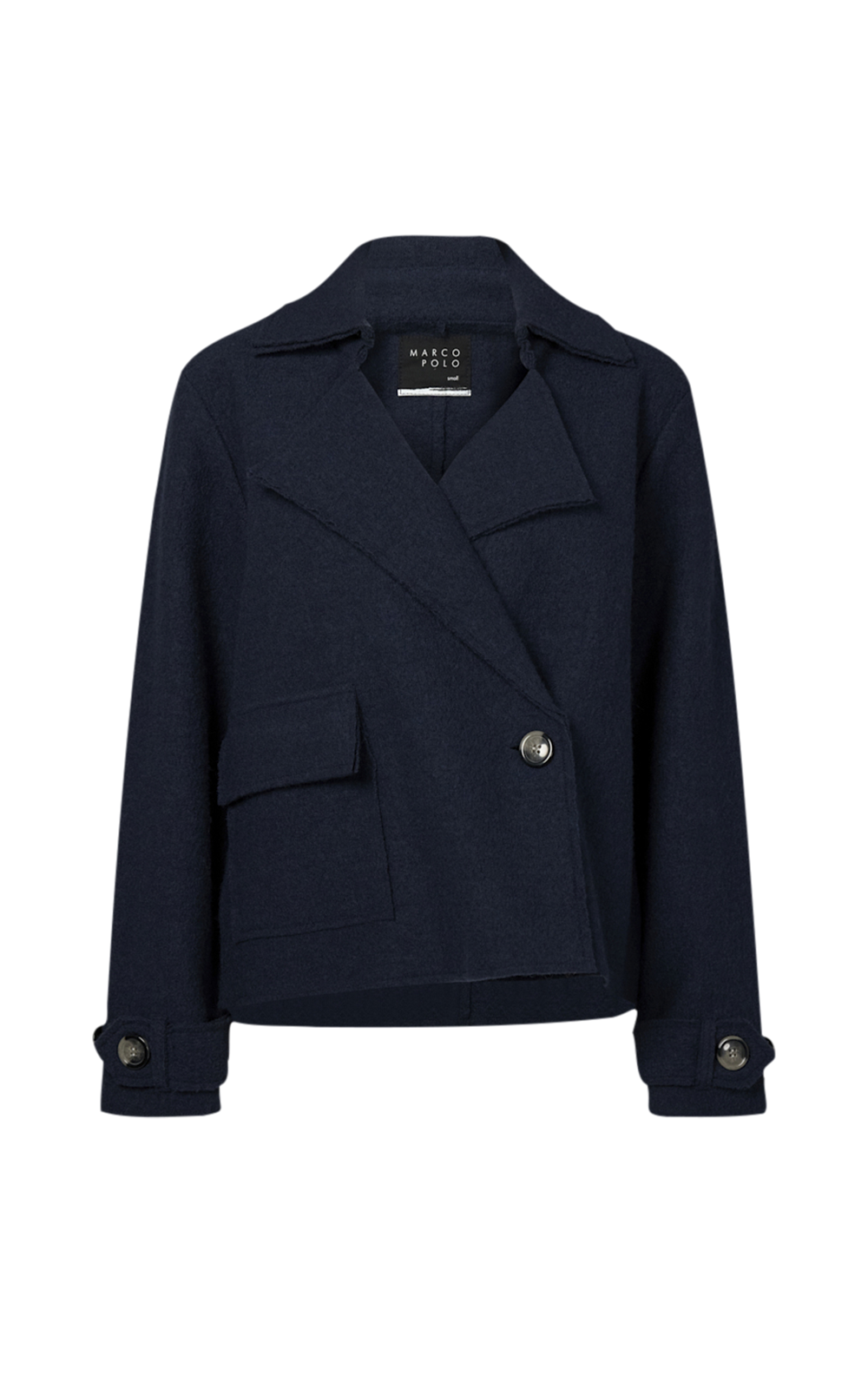 Cropped Boiled Wool Jacket product photo.