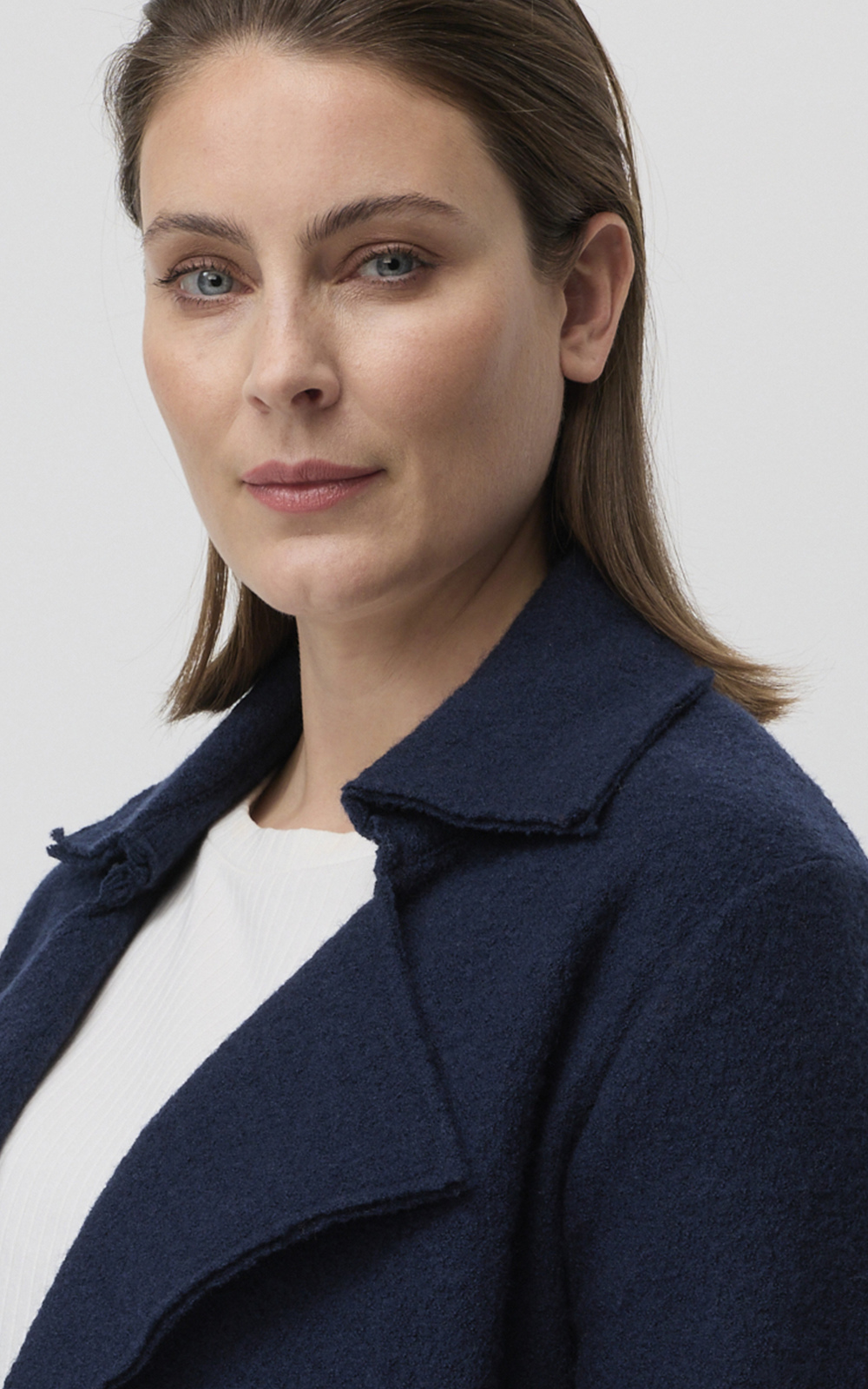 Cropped Boiled Wool Jacket product photo.
