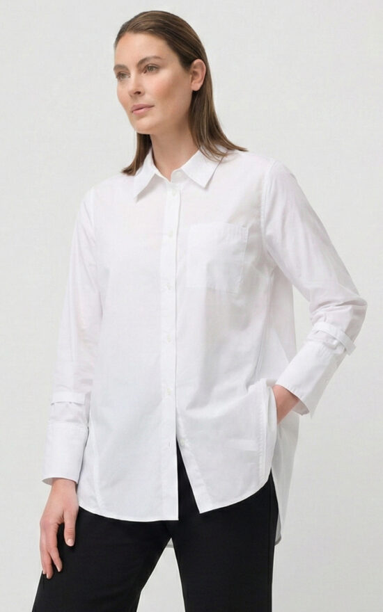 Essential Poplin Shirt product photo.