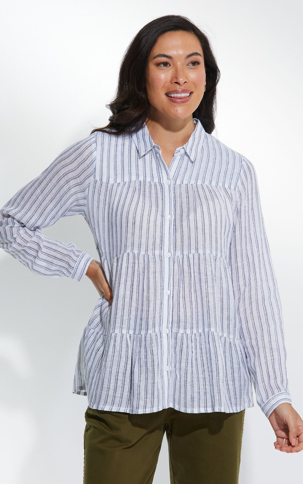 L/S Stripe Shirt – Zebrano | Designer Clothing NZ