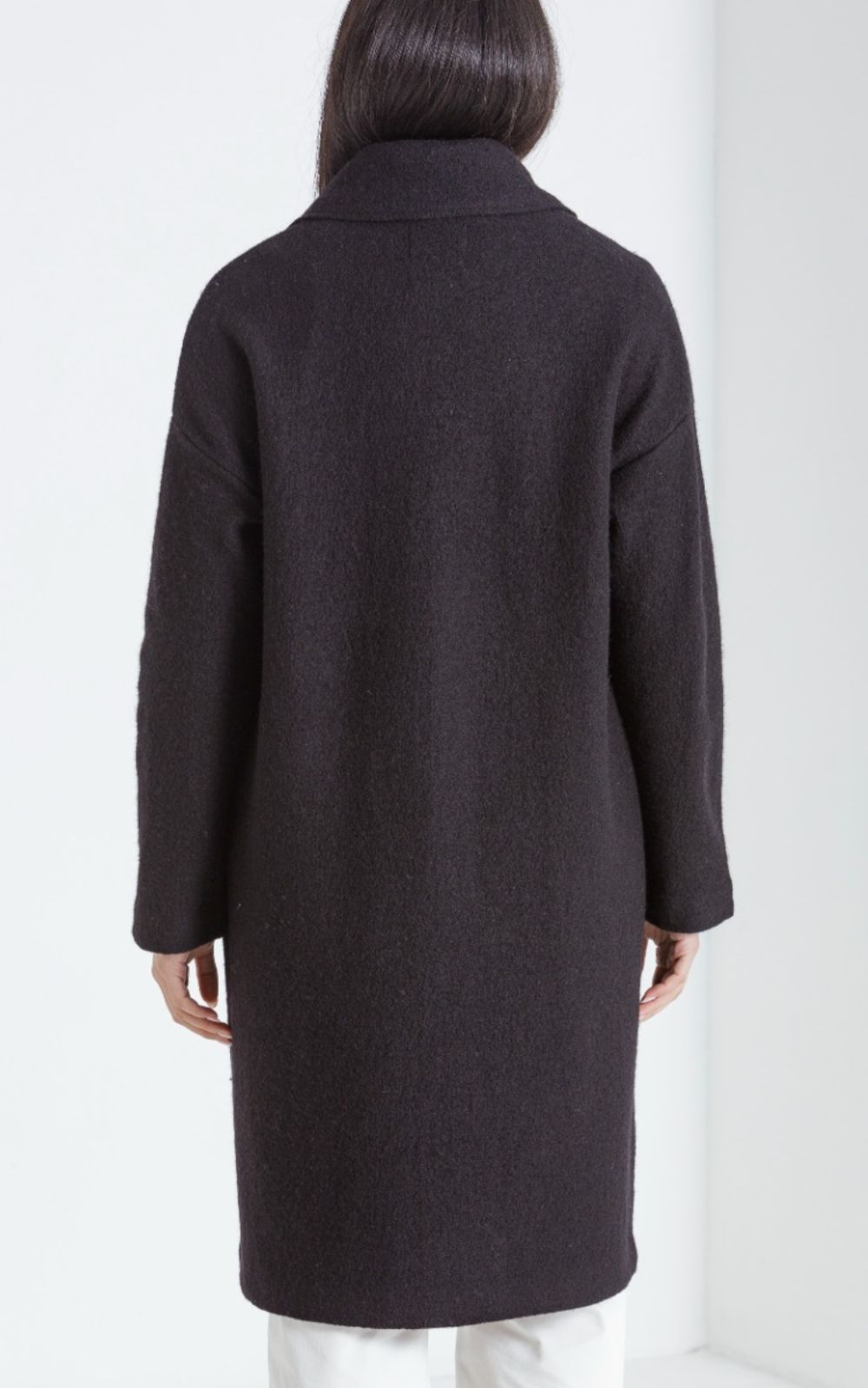 L/S Boiled Wool Coat – Zebrano | Designer Clothing NZ