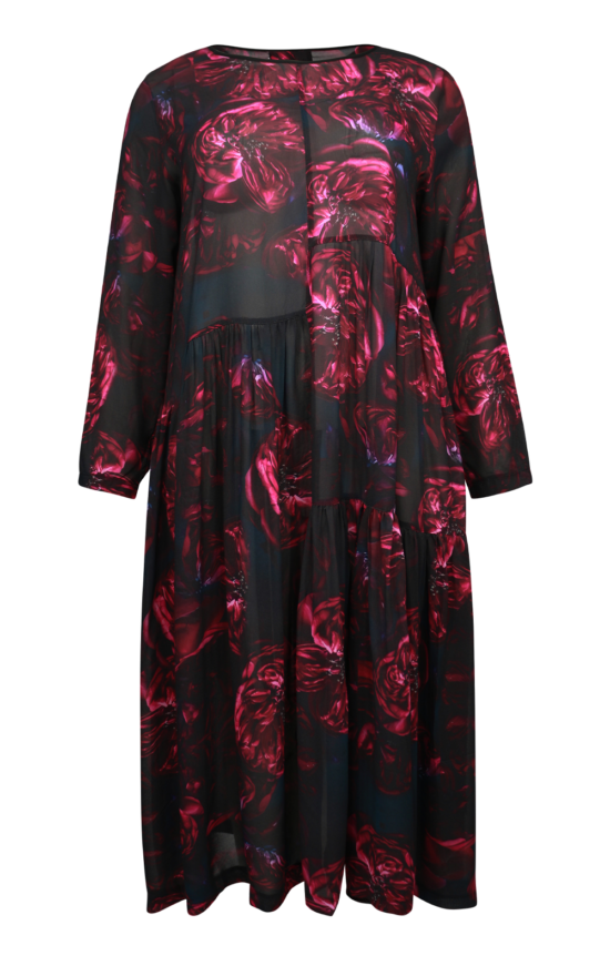 Patrice Dress Cerise Reflection product photo.