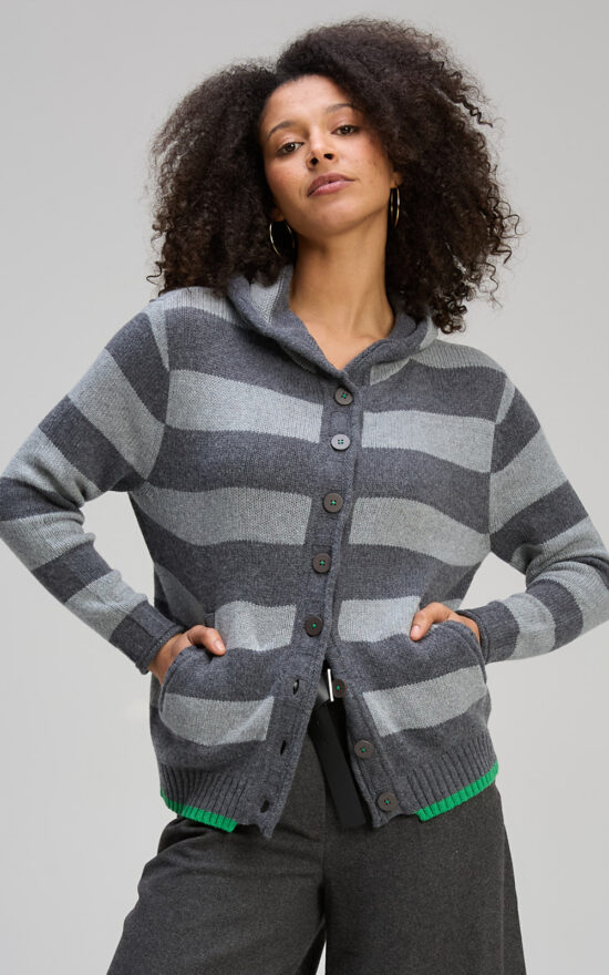 Easy Stripes Hoodie product photo.