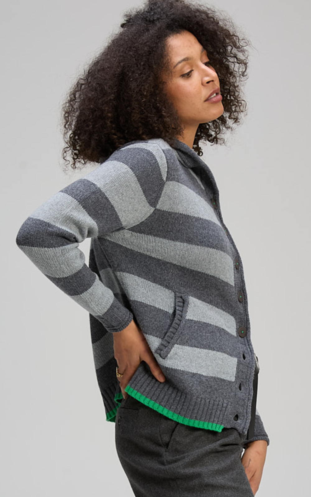 Easy Stripes Hoodie product photo.