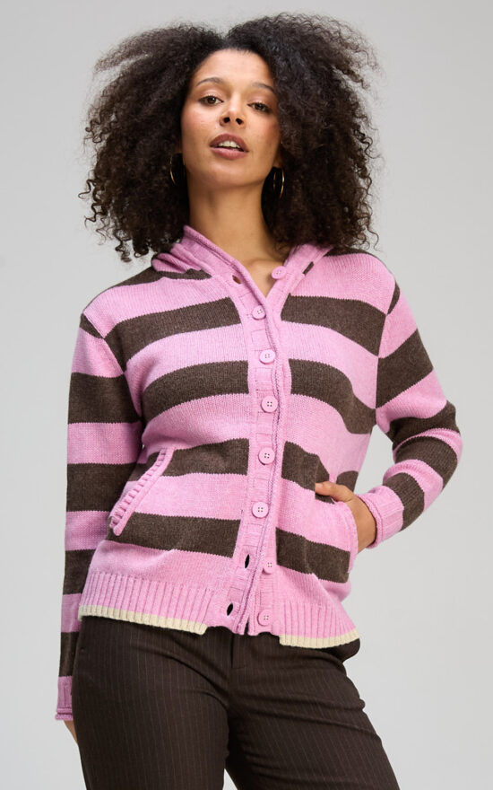 Easy Stripes Hoodie product photo.